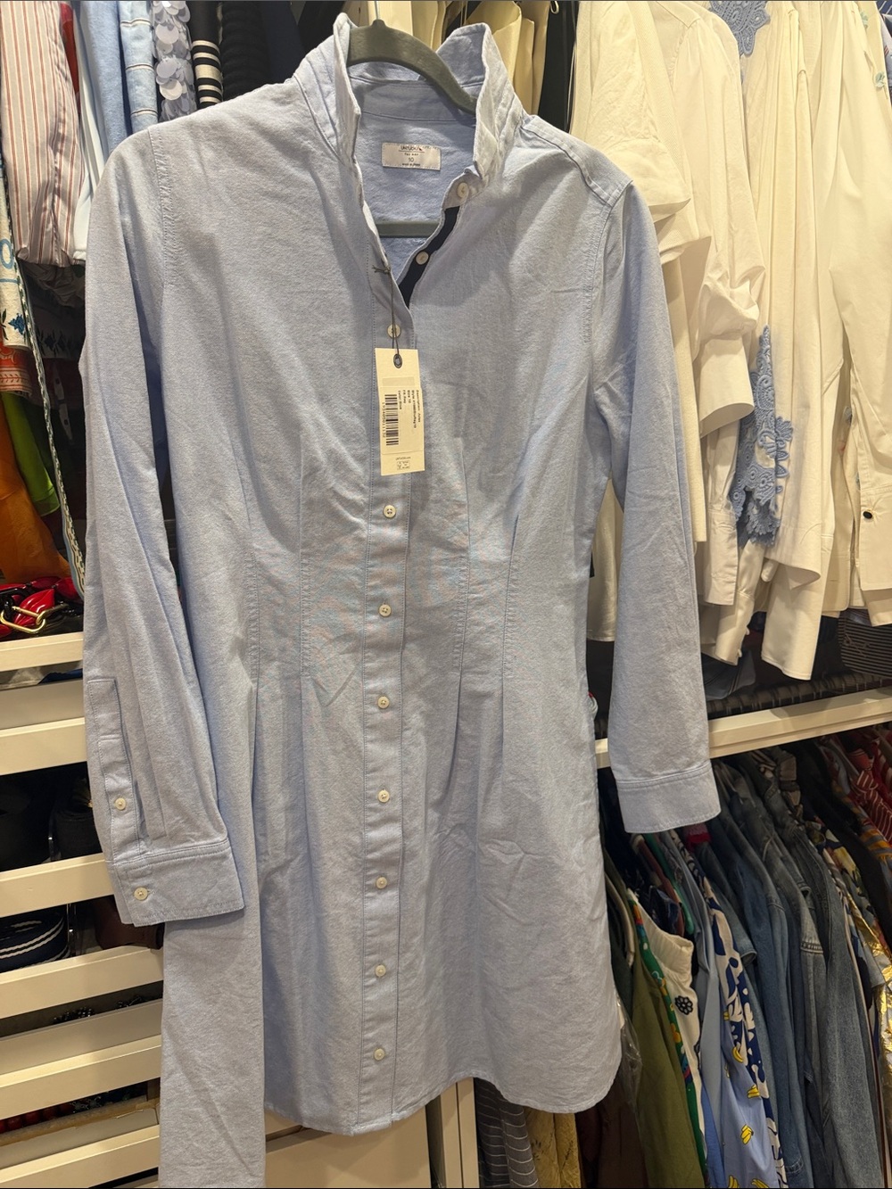 UNTUCKit Women's Light Blue Button-Up Shirt dress
